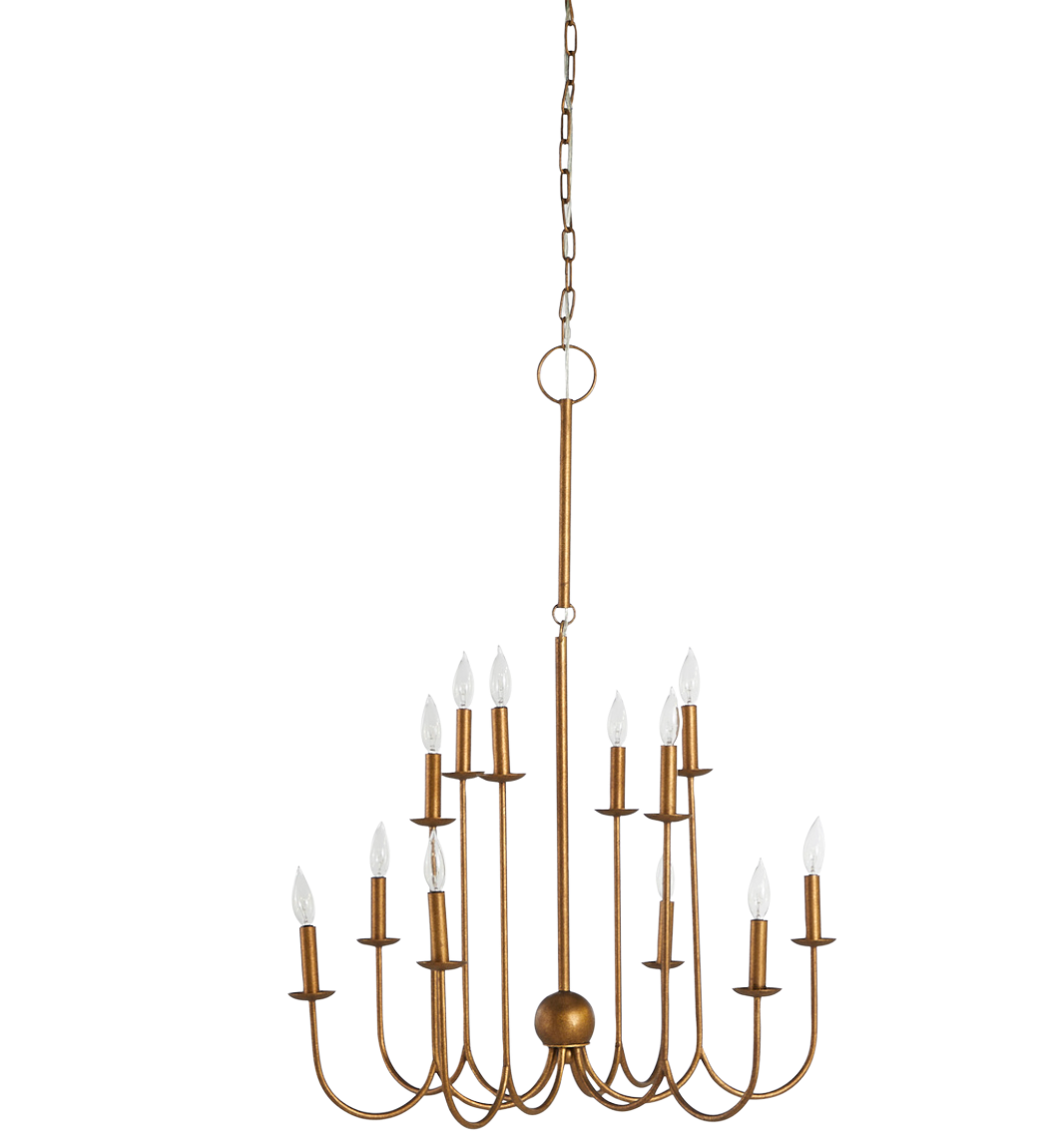 Snow Chandelier Small - Gold