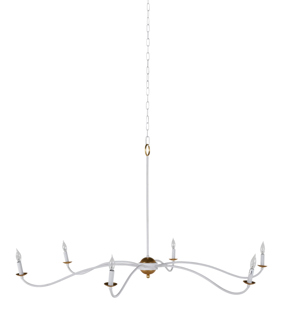 Irvine Chandelier - White - Plaster White Vintage