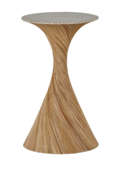 Kirk Wood Resin Round Drink Table