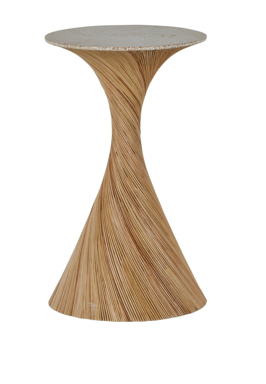 Kirk Wood Resin Round Drink Table