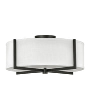 Hinkley - 41708BK - LED Semi-Flush Mount - Axis Off White - Black