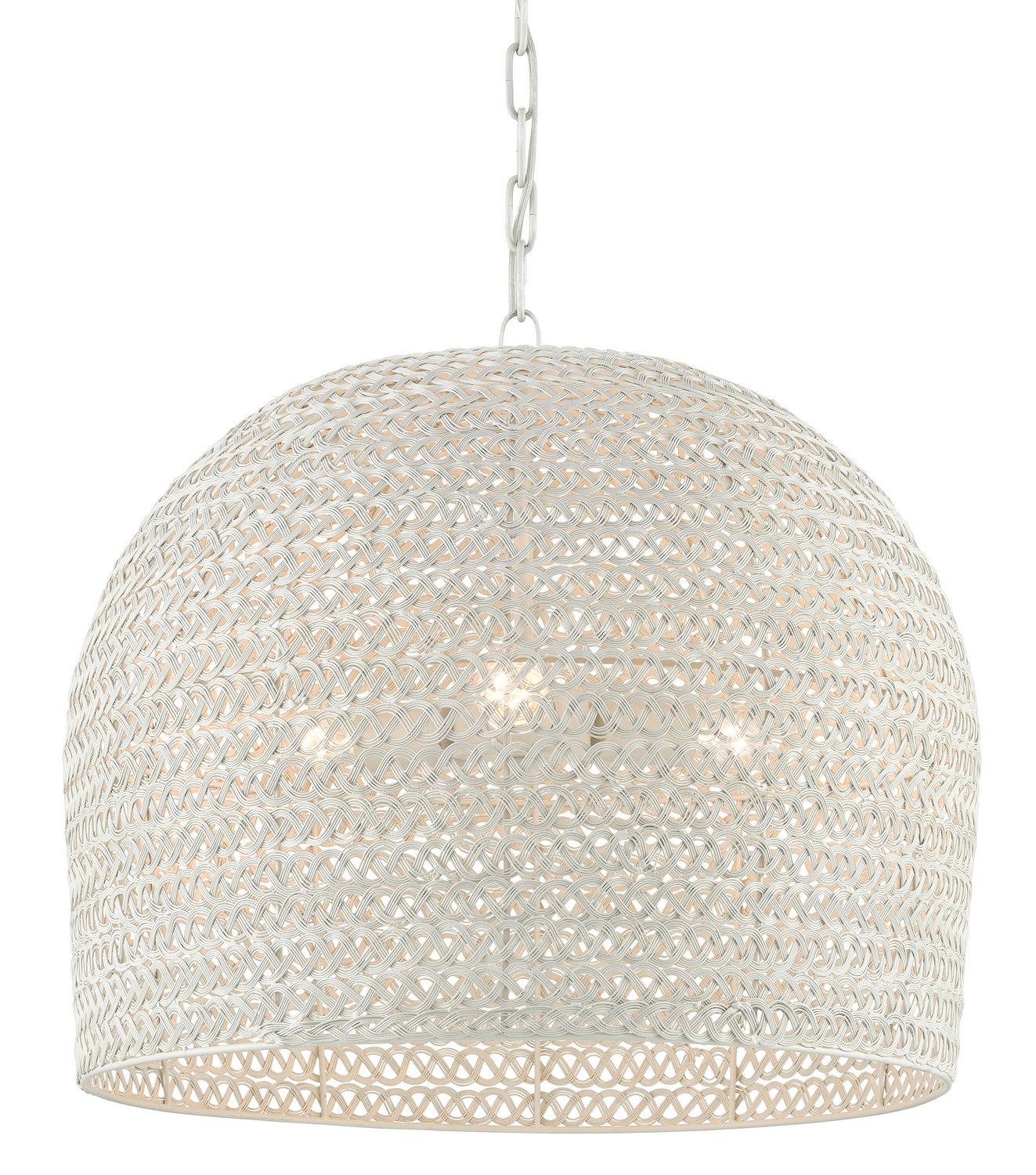 Currey and Company - 9000-0623 - Three Light Chandelier - White