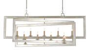 Currey and Company - 9000-0634 - 11 Light Chandelier - Contemporary Silver Leaf