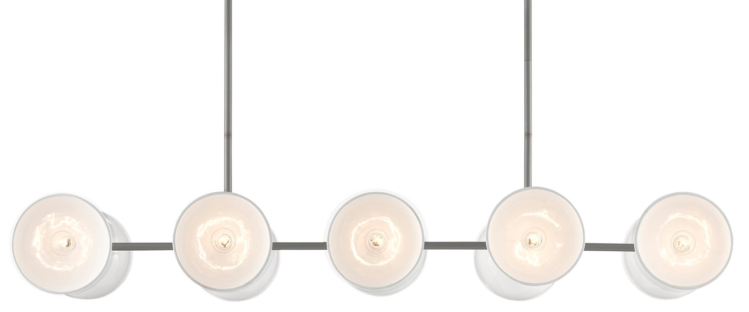 Currey and Company - 9000-0727 - Ten Light Chandelier - Hiroshi Gray/White
