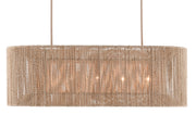 Currey and Company - 9000-0737 - Five Light Chandelier - Natural Rope/Beige