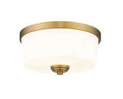Z-Lite - 220F2-HBR - Two Light Flush Mount - Arlington - Heritage Brass