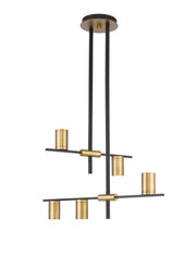 Z-Lite - 814-5MB-OBR - Five Light Chandelier - Calumet - Matte Black / Olde Brass
