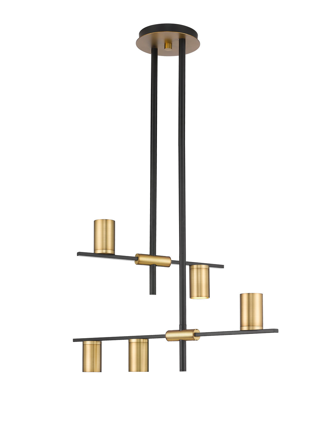 Z-Lite - 814-5MB-OBR - Five Light Chandelier - Calumet - Matte Black / Olde Brass