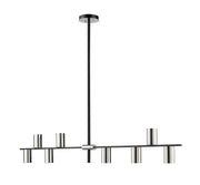 Z-Lite - 814-8L-MB-PN - Eight Light Linear Chandelier - Calumet - Matte Black / Polished Nickel