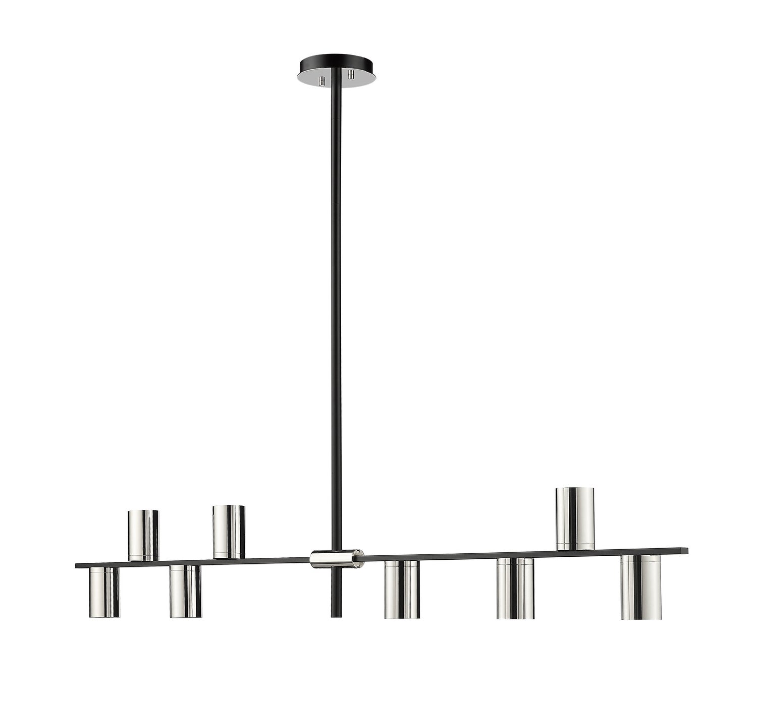 Z-Lite - 814-8L-MB-PN - Eight Light Linear Chandelier - Calumet - Matte Black / Polished Nickel