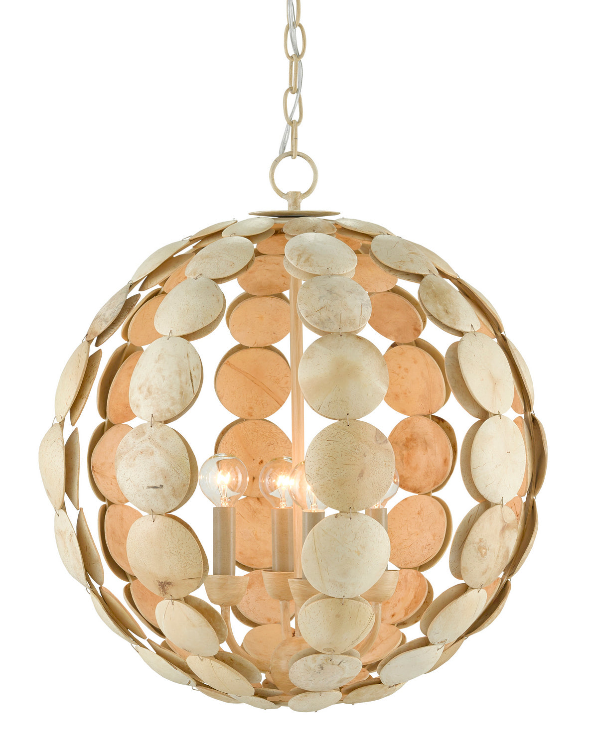 Currey and Company - 9000-0806 - Four Light Chandelier - Coco Cream