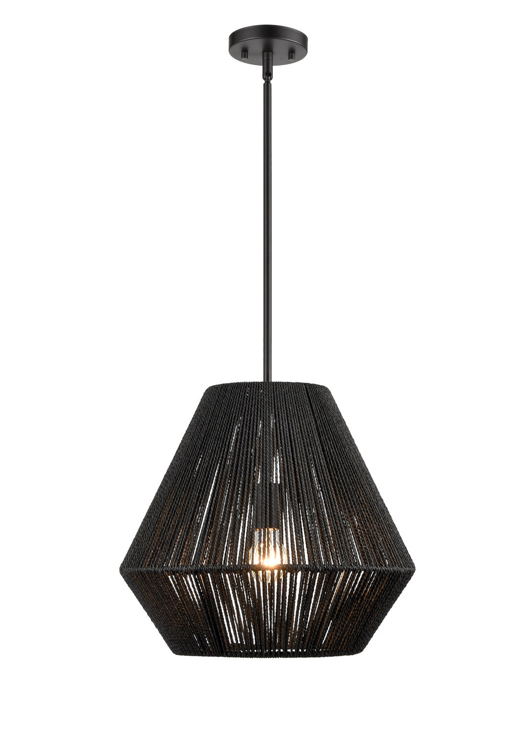Millennium - 9022-MB - One Light Pendant - Elise - Matte Black