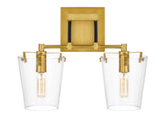 Varaluz - 351K02BLSB - Two Light Wall Sconce - Arlo - Black/Satin Brass