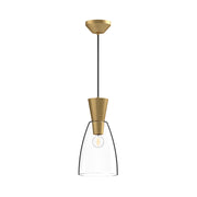 Alora - PD534007BGCL - One Light Pendant - Arlo - Brushed Gold/Clear Glass