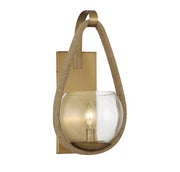 Savoy House - 9-1826-1-320 - One Light Wall Sconce - Ashe - Warm Brass and Rope