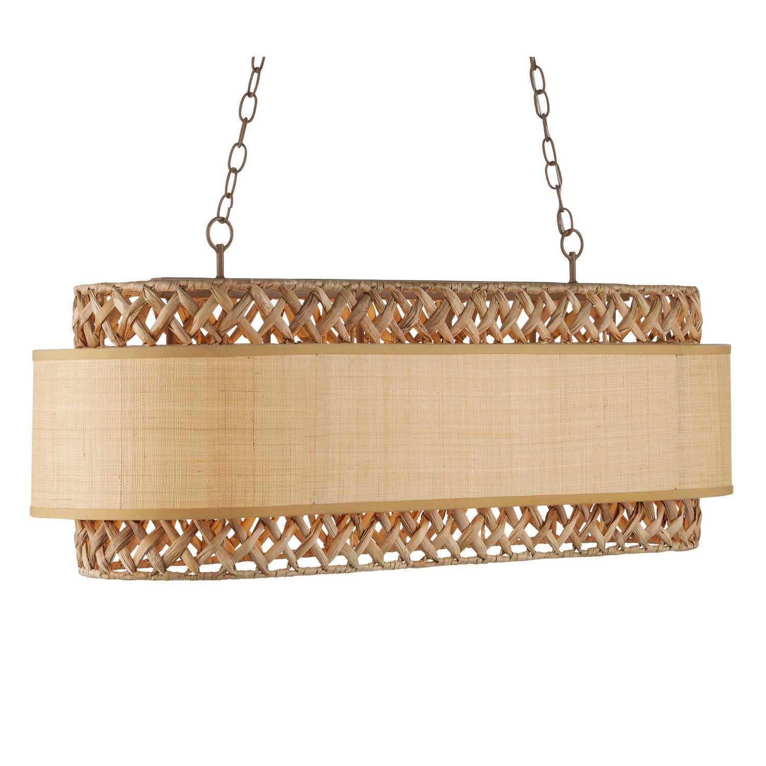 Currey and Company - 9000-0927 - Six Light Chandelier - Khaki/Natural