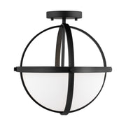 Generation Lighting - 7724602-112 - Two Light Semi-Flush Convertible Pendant - Alturas - Midnight Black