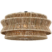 Visual Comfort Signature - CHC 4016PN/NAB - LED Semi-Flush Mount - Antigua - Polished Nickel and Natural Abaca
