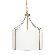 Gabby - SCH-158360 - Three Light Pendant - Ivan - Antique Gold/White Linen/White Acrylic Diffuser
