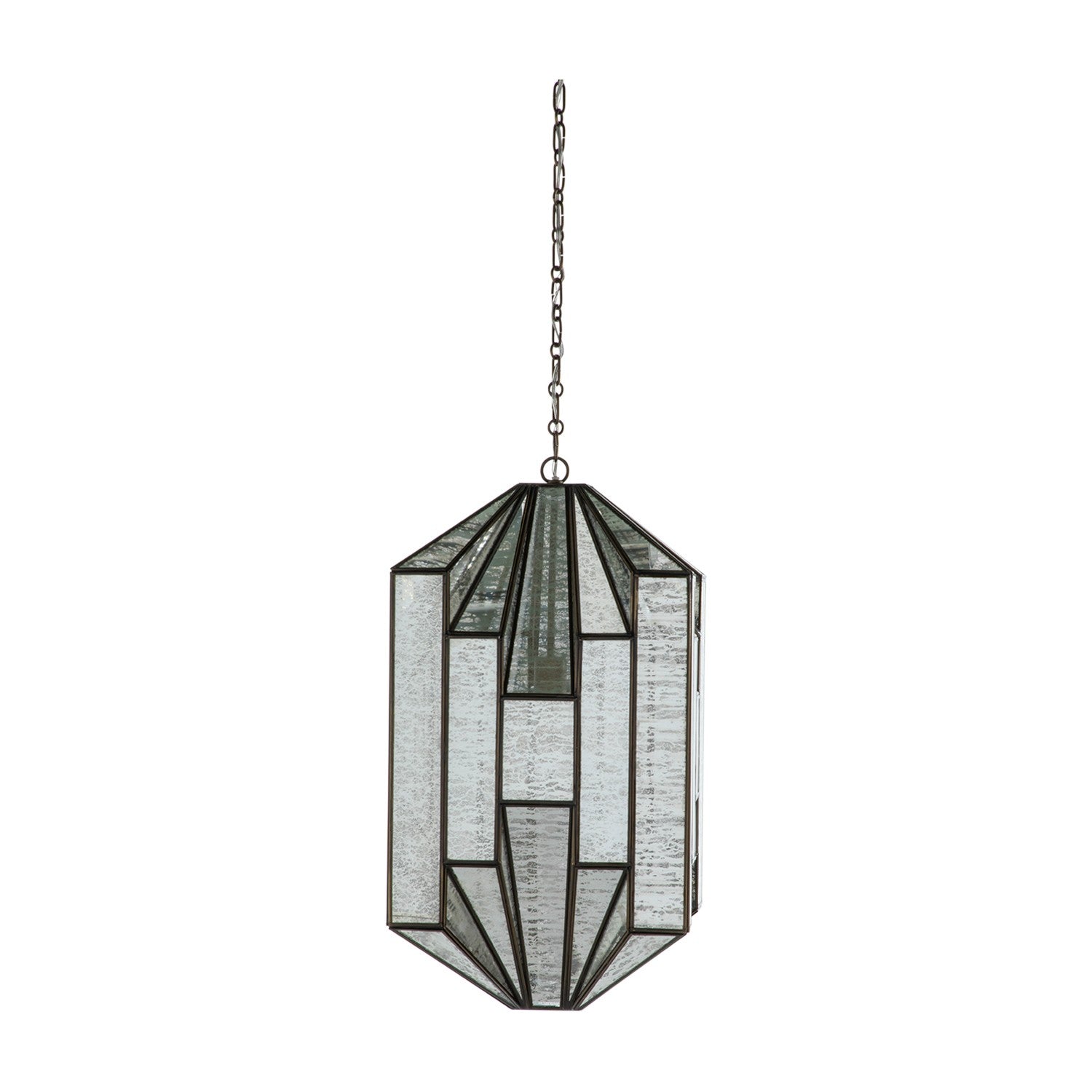 Gabby - SCH-175039 - One Light Pendant - Emilio - Antique Brushed Brass/Silver Mercury Glass