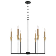 Capital Lighting - 451961AB - Six Light Chandelier - Avant - Aged Brass and Black