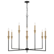 Capital Lighting - 451991AB - Nine Light Chandelier - Avant - Aged Brass and Black