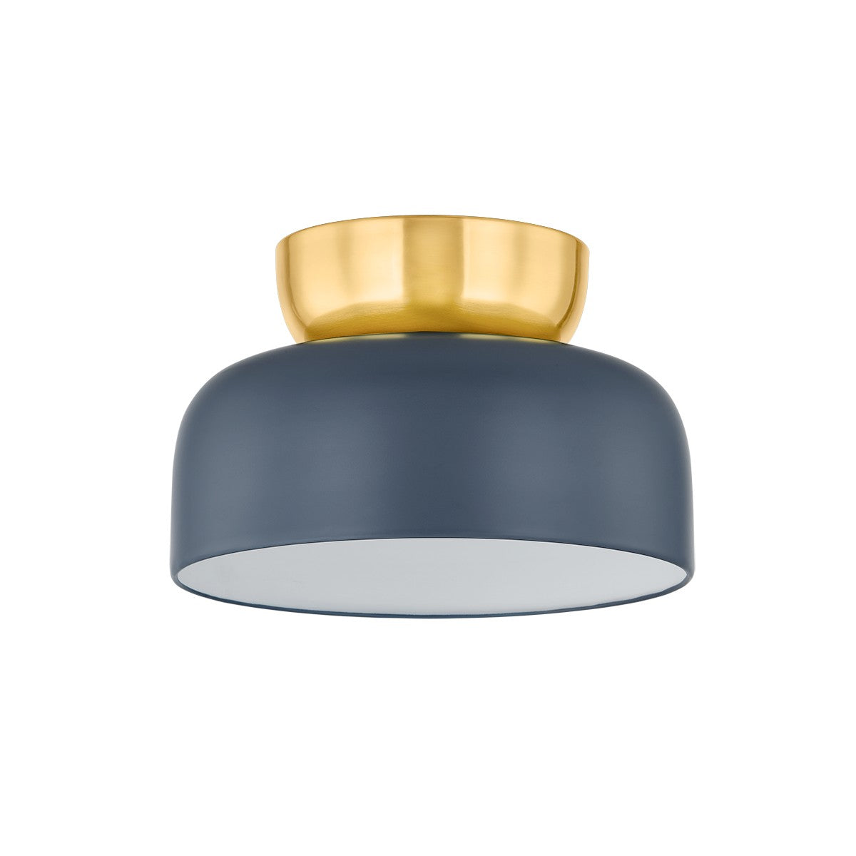 Mitzi - H890501L-AGB/SBL - One Light Flush Mount - Batya - Aged Brass/Slate Blue