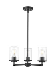 Z-Lite - 742-3MB - Three Light Chandelier - Thayer - Matte Black