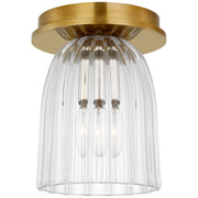 Visual Comfort Signature - ARN 4500HAB-CG - LED Flush Mount - Asalea - Hand-Rubbed Antique Brass