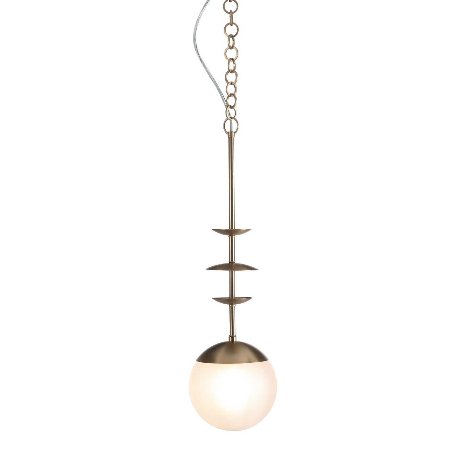 Gabby - SCH-175151 - One Light Pendant - Mod - Frosted White/Brushed Brass