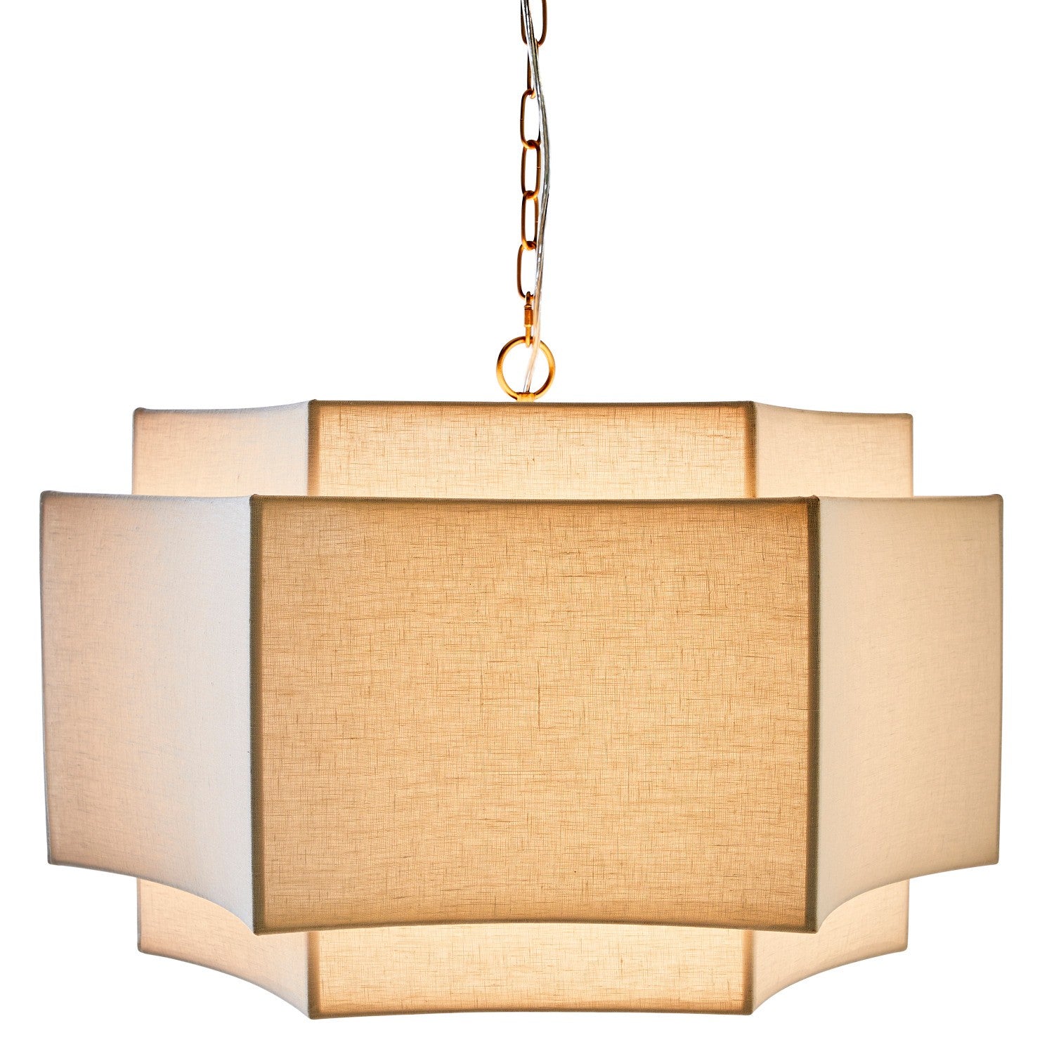 Gabby - SCH-175239 - Two Light Pendant - Hammond - Antique Gold/White Linen/Natural Alabaster