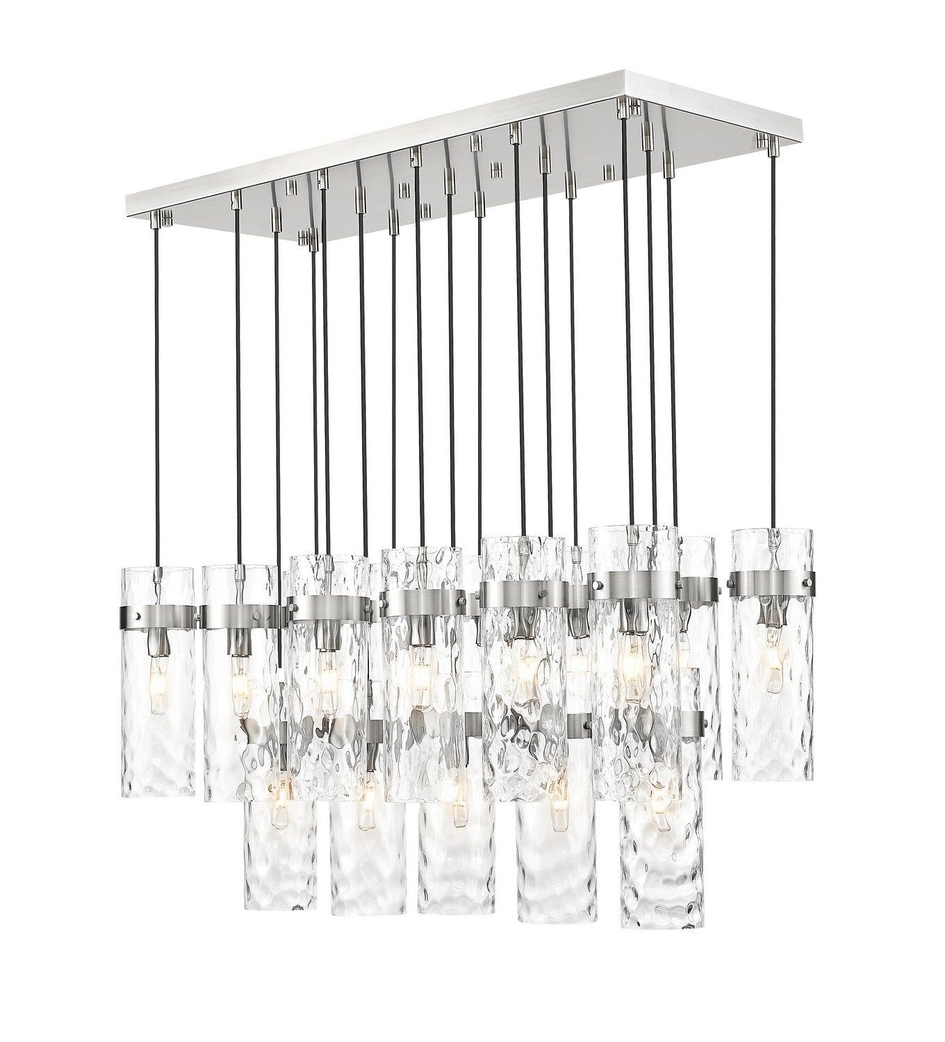 Z-Lite - 7002P5-17L-BN - 17 Light Linear Chandelier - Fontaine - Brushed Nickel