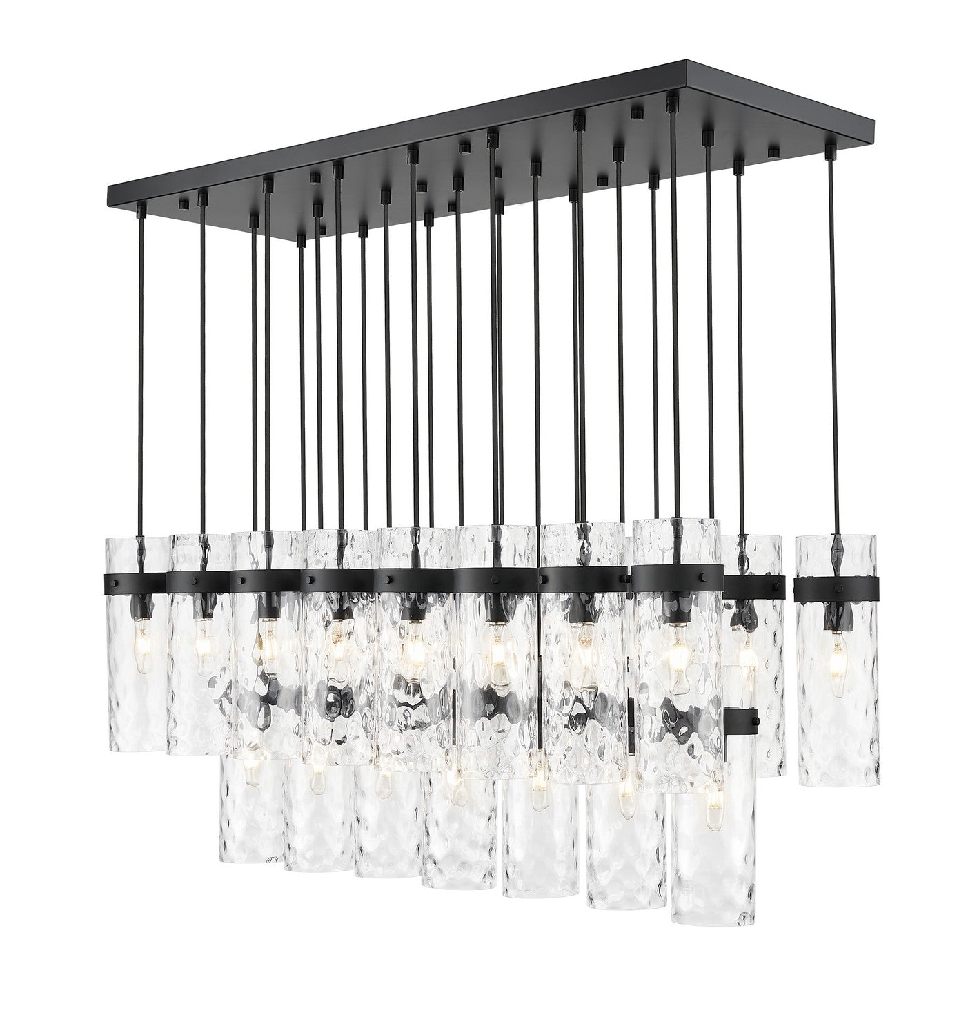 Z-Lite - 7002P5-23L-MB - 23 Light Linear Chandelier - Fontaine - Matte Black
