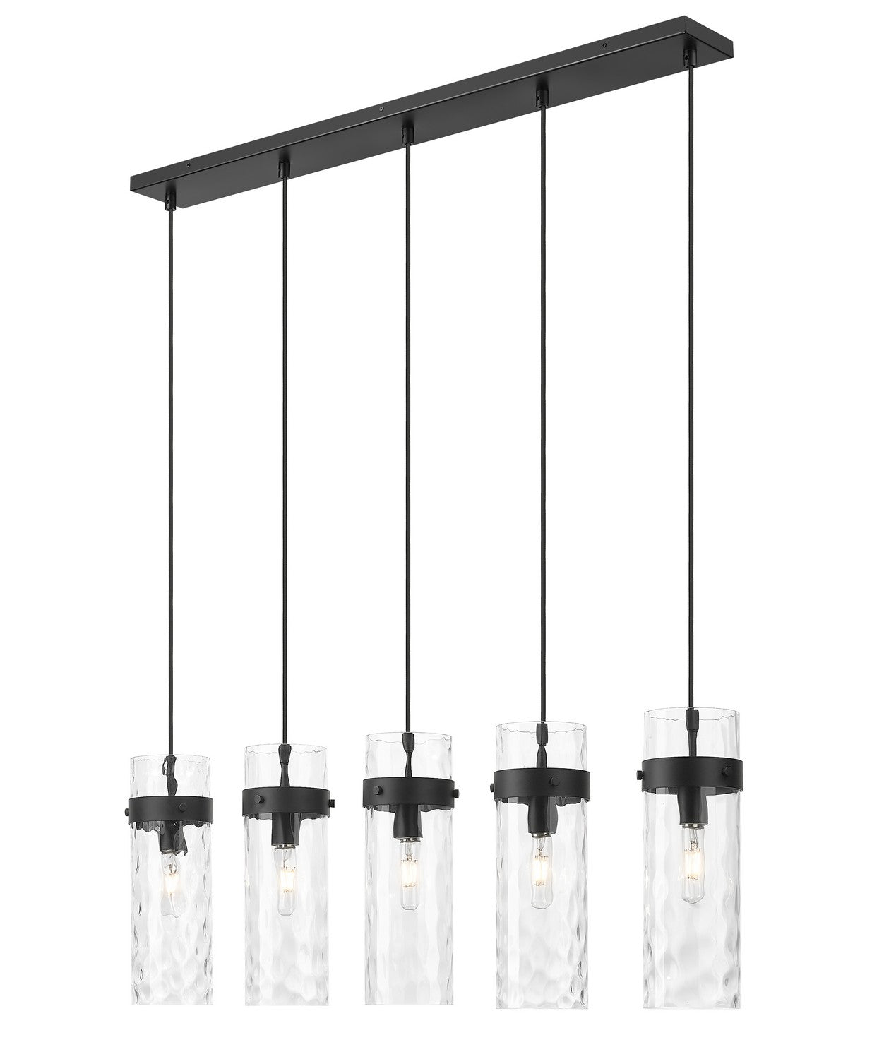 Z-Lite - 7002P5-5L-MB - Five Light Linear Chandelier - Fontaine - Matte Black