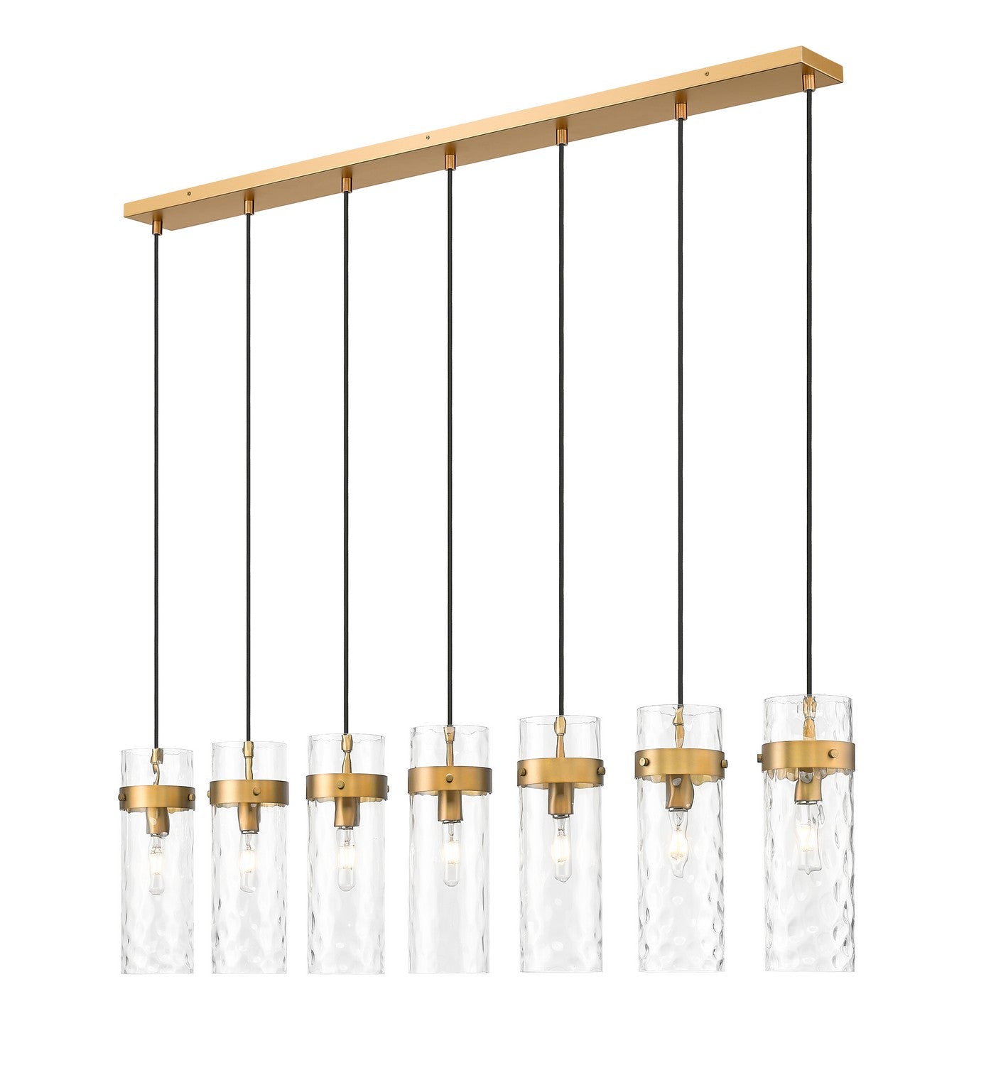 Z-Lite - 7002P5-7L-RB - Seven Light Linear Chandelier - Fontaine - Rubbed Brass