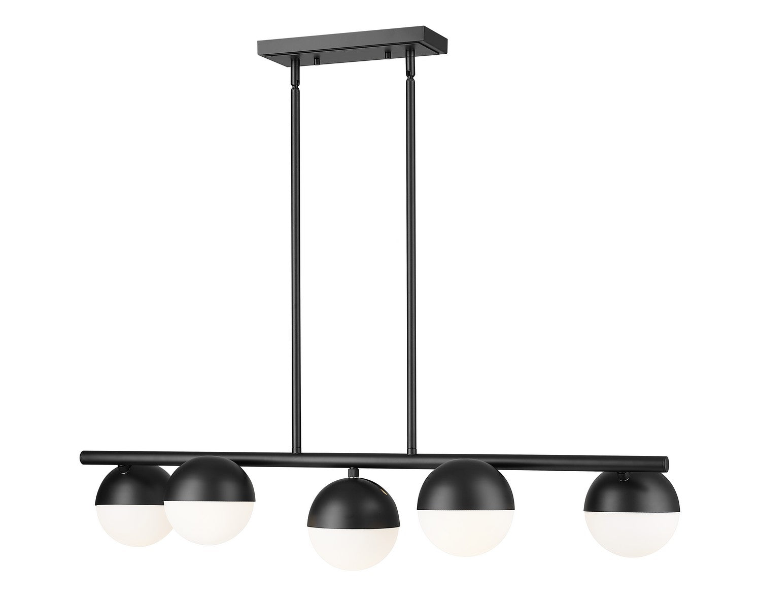 Z-Lite - 7517-5L-MB - Five Light Linear Chandelier - Realm Sphere - Matte Black