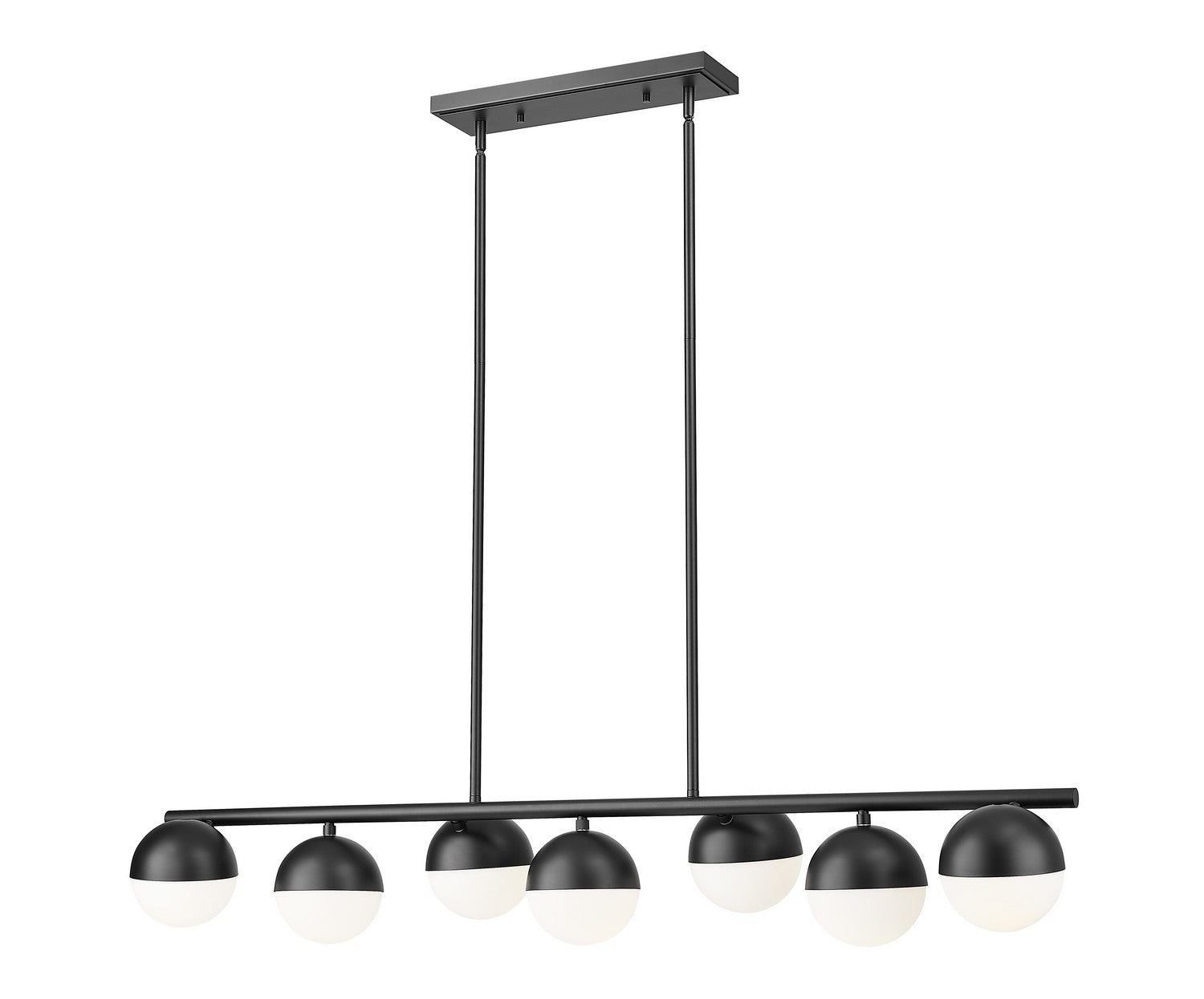 Z-Lite - 7517-7L-MB - Seven Light Linear Chandelier - Realm Sphere - Matte Black