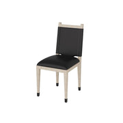 Arteriors - FRI08 - Dining Chair - Burdock - Graphite Leather