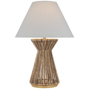 Visual Comfort Signature - CHA 8016NAB/AB-L - LED Table Lamp - Antigua - Natural Abaca and Antique-Burnished Brass