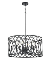 Millennium - 42106-MB - Six Light Pendant - Arelyn - Matte Black
