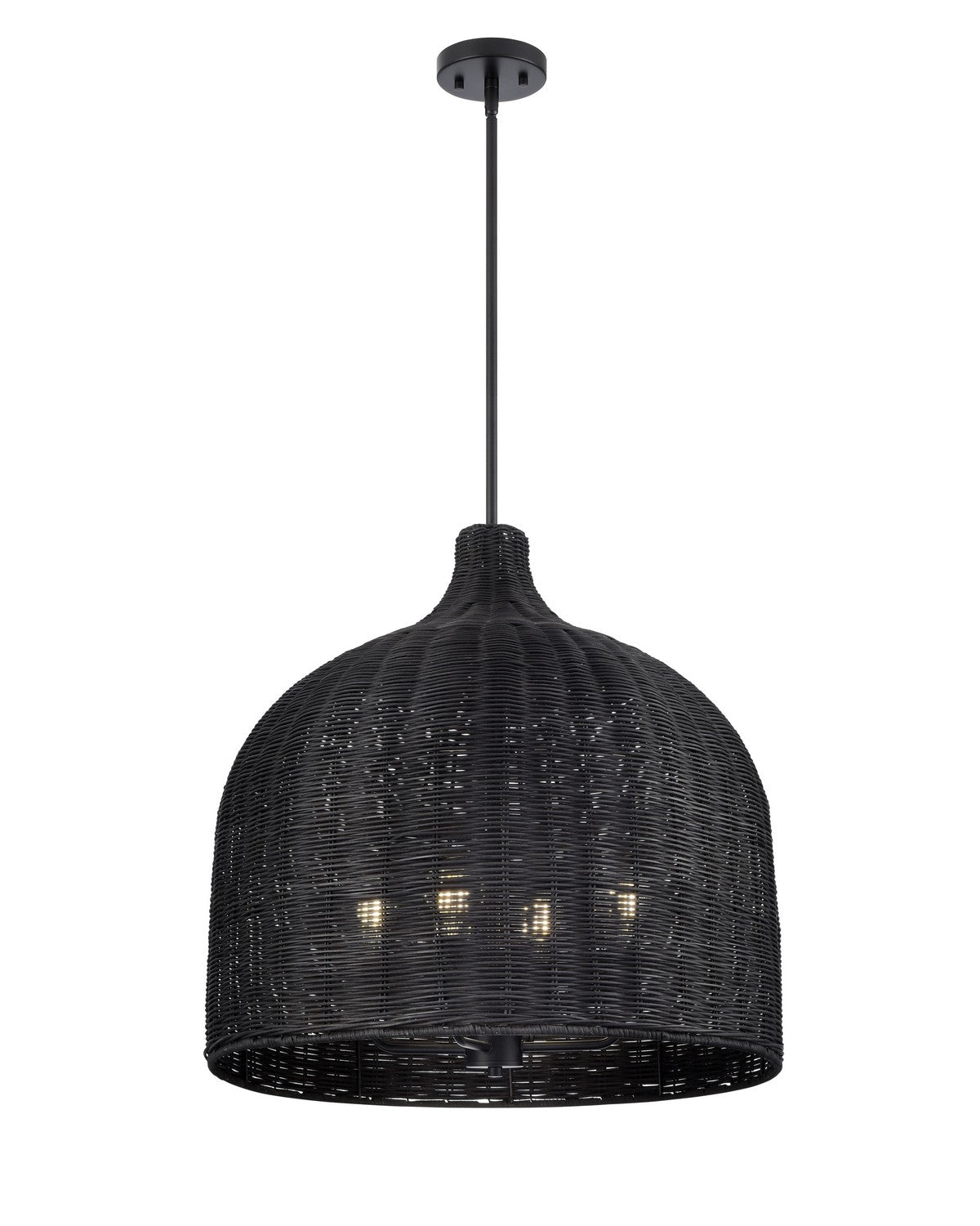 Millennium - 9027-MB - Four Light Pendant - Elise - Matte Black