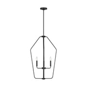 Generation Lighting - GLC1274MBK - Four Light Chandelier - Kennan - Midnight Black