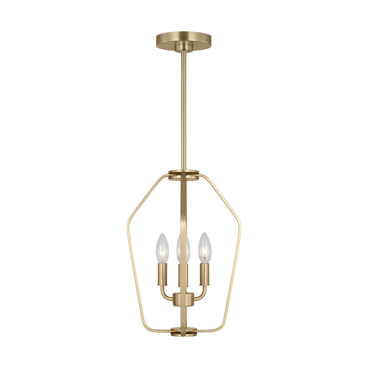 Generation Lighting - GLC1283SB - Three Light Chandelier - Kennan - Satin Brass