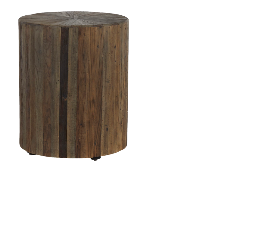 Cyrano Recycled Elm Pedestal Side Table