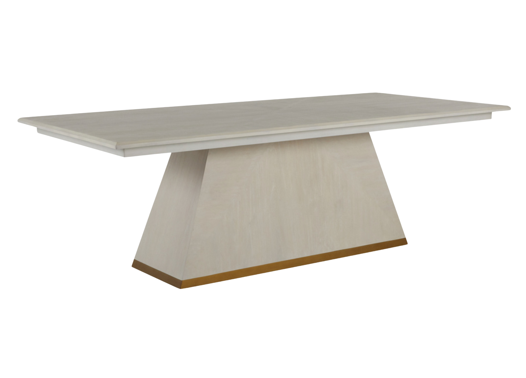 Ferris Dining Table - Cerused White Stained Gold