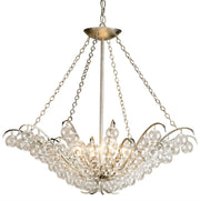 Currey and Company - 9000 - Four Light Chandelier - Contemporary Silver Leaf