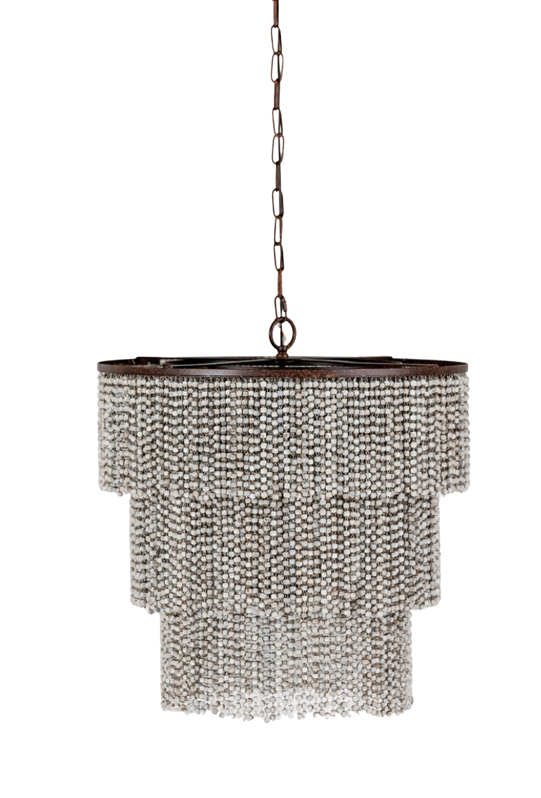 Etienne Chandelier - Antique White Dusty