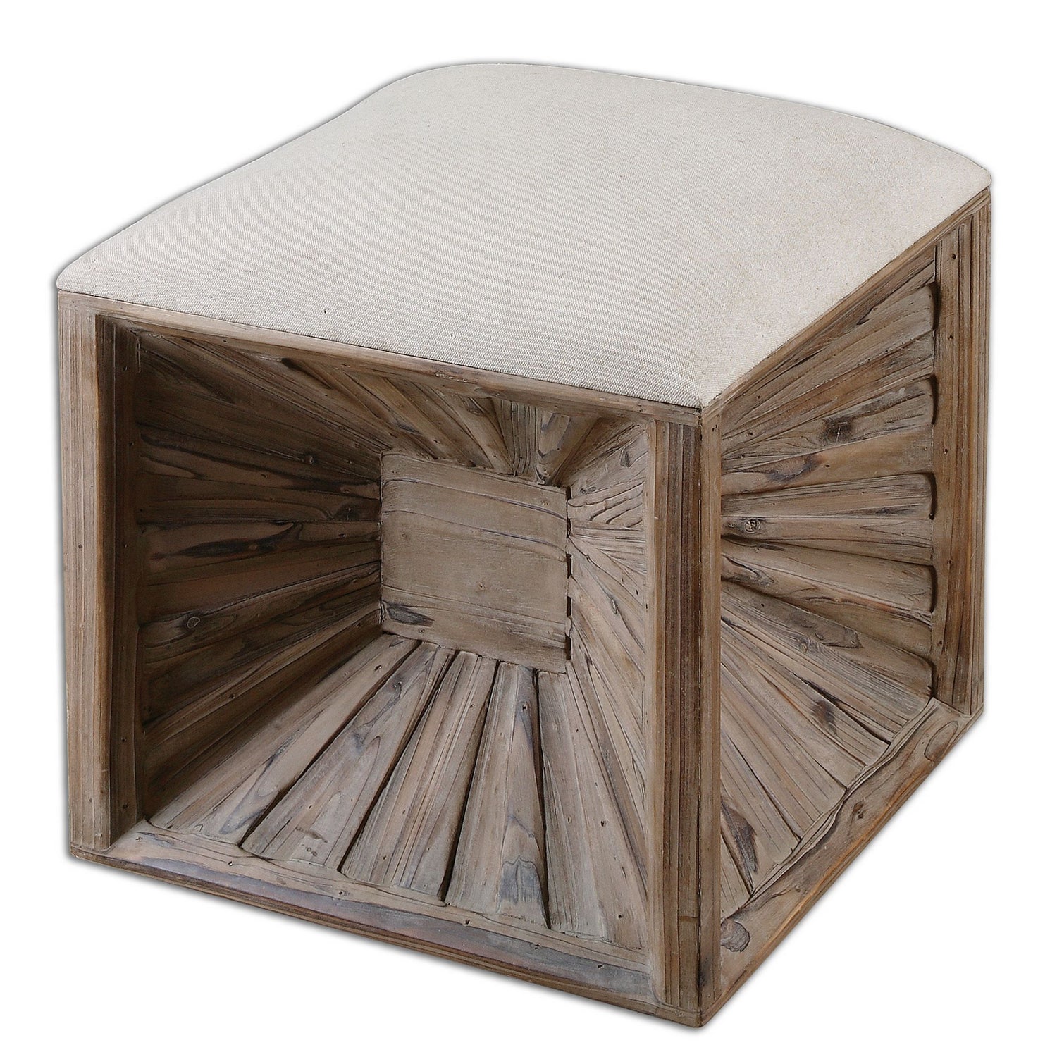 Uttermost - 23131 - Ottoman - Jia - Weathered Fir Wood