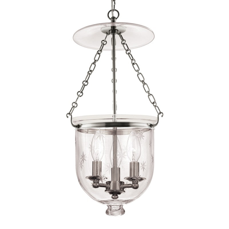 Hudson Valley - 254-PN-C3 - Three Light Pendant - Hampton - Polished Nickel