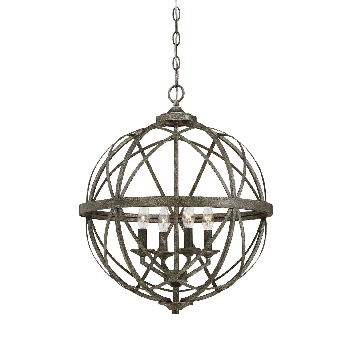 Millennium - 2284-AS - Four Light Pendant - Lakewood - Antique Silver